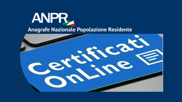 ANPR - certificati anagrafici online per i cittadini